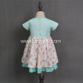 New style wholesale twill floral baby girls dresses